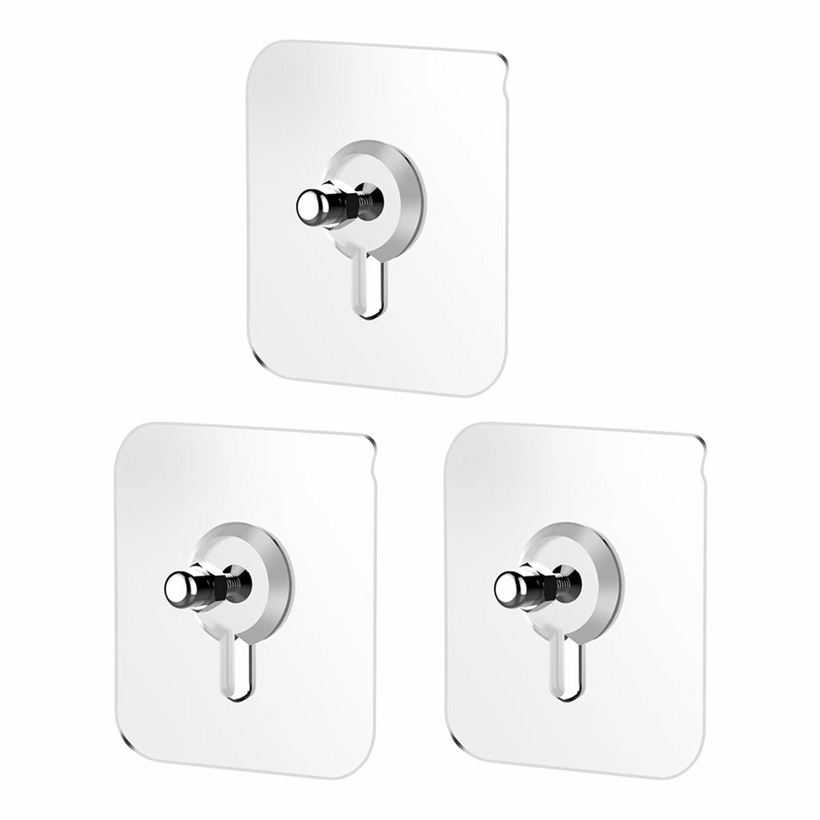 thumbnail image 2 of Ganchos Adhesivos Resistentes Para Colgar Percheros Sin Clavos. Pegatina Con Tornillo 2 En 1 Para Estantes De Pared. Impermeable Y Resistente Al Óxido. Para Cocina, Baño, Oficina En Casa., 2 of 2